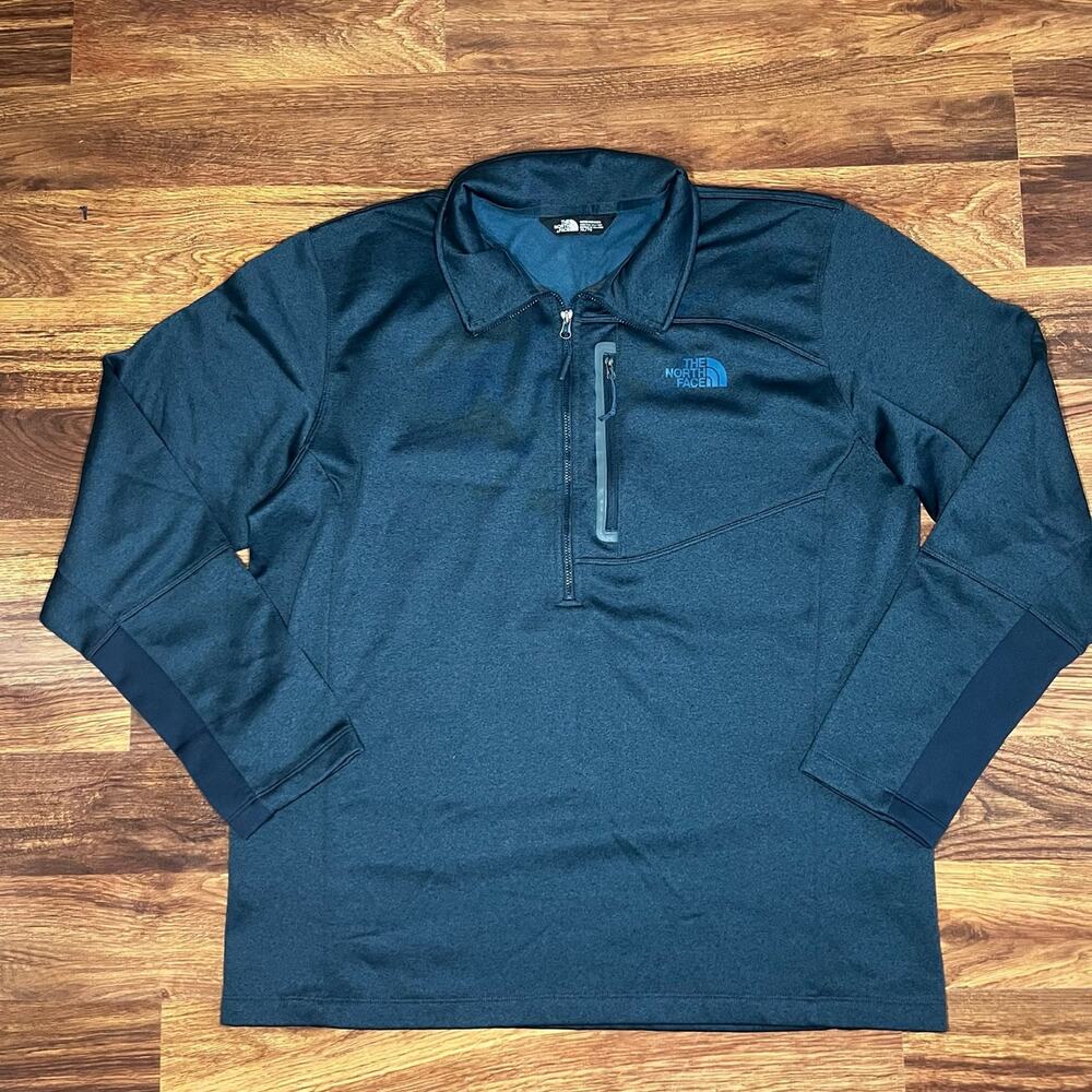 The North Face 1/2 Zip Pullover Fleece Lined Navy Mens Size XL